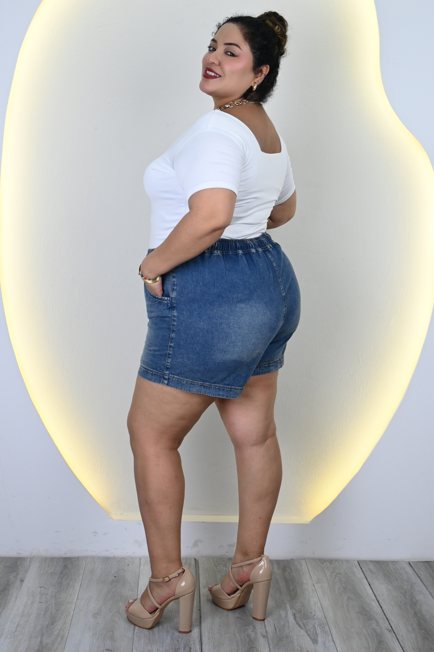 Short Esther Azul Oxido