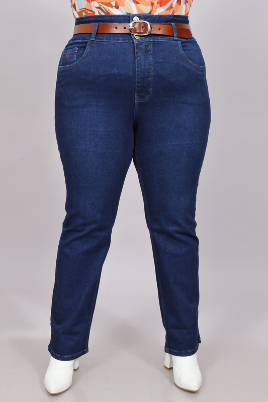 Jeans Corte Recto Rouse Azul