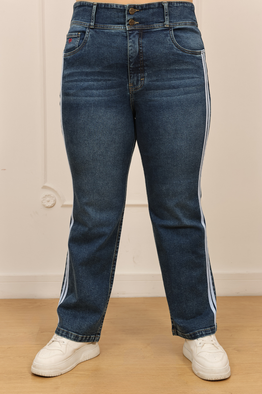 Jeans Corte Recto Nataly Azul Vintage