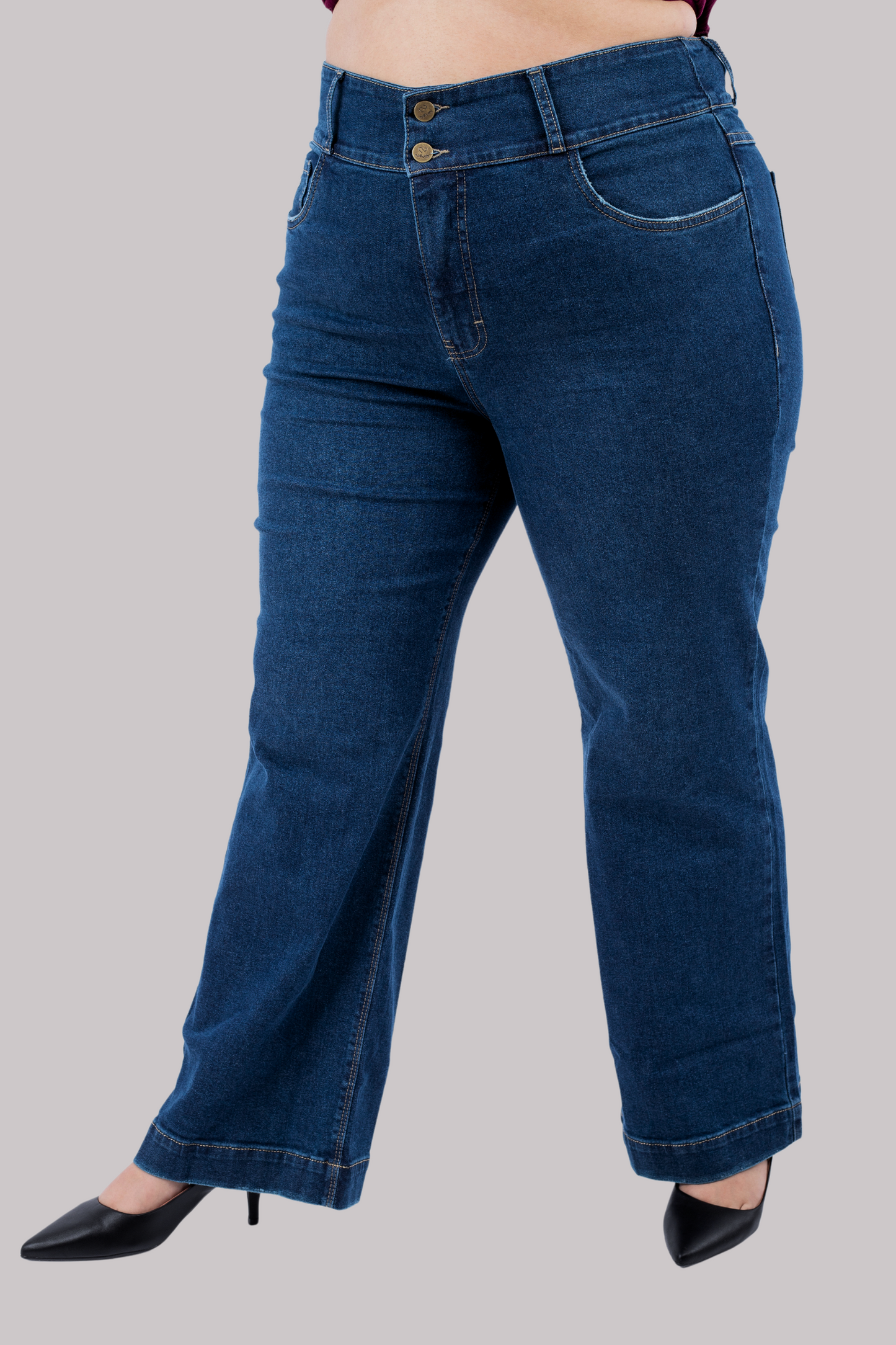 Jeans Wide Leg Criss Dark Blue
