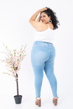 Jeans Skinny Kiara celeste rasgado - Nevih